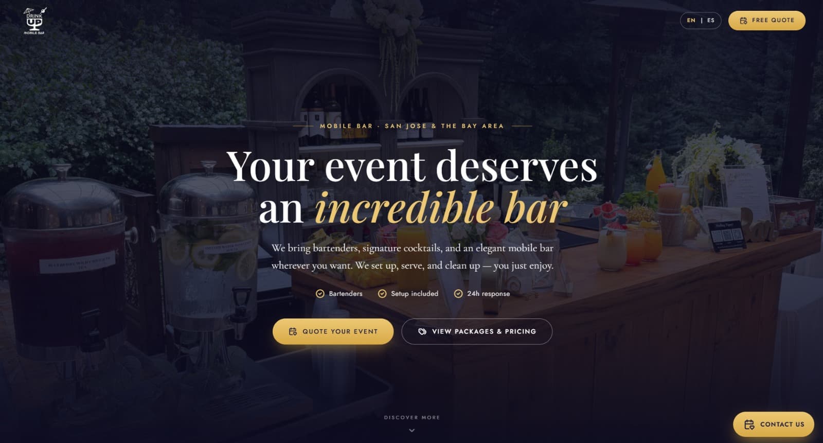 DrinkUp Mobile Bar — Barra Móvil de Cócteles